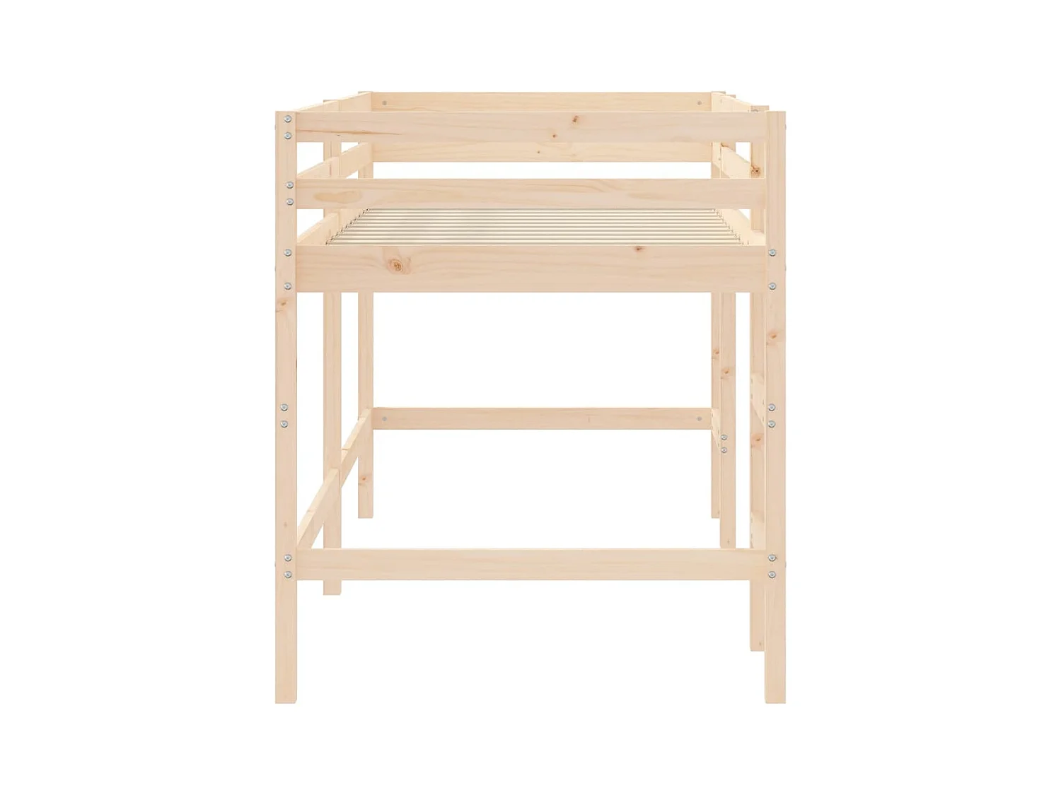 Lit mezzanine enfants échelle 90x190 cm bois pin massif