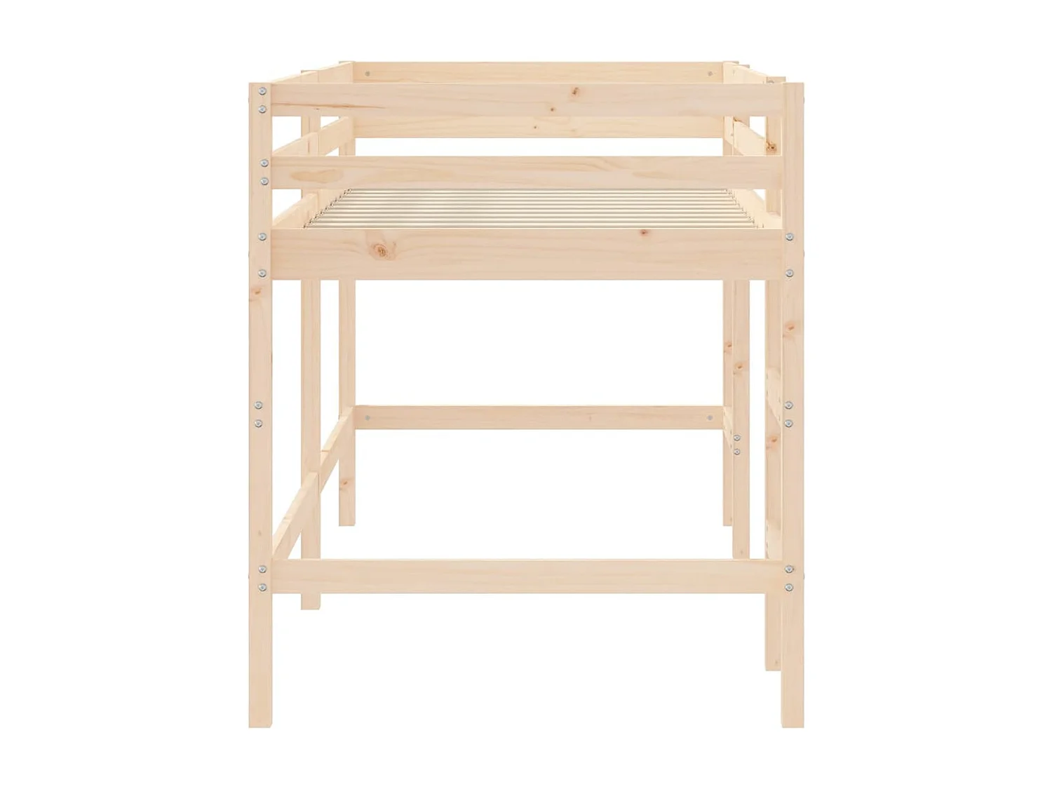 Lit mezzanine enfants échelle 90x190 cm bois pin massif