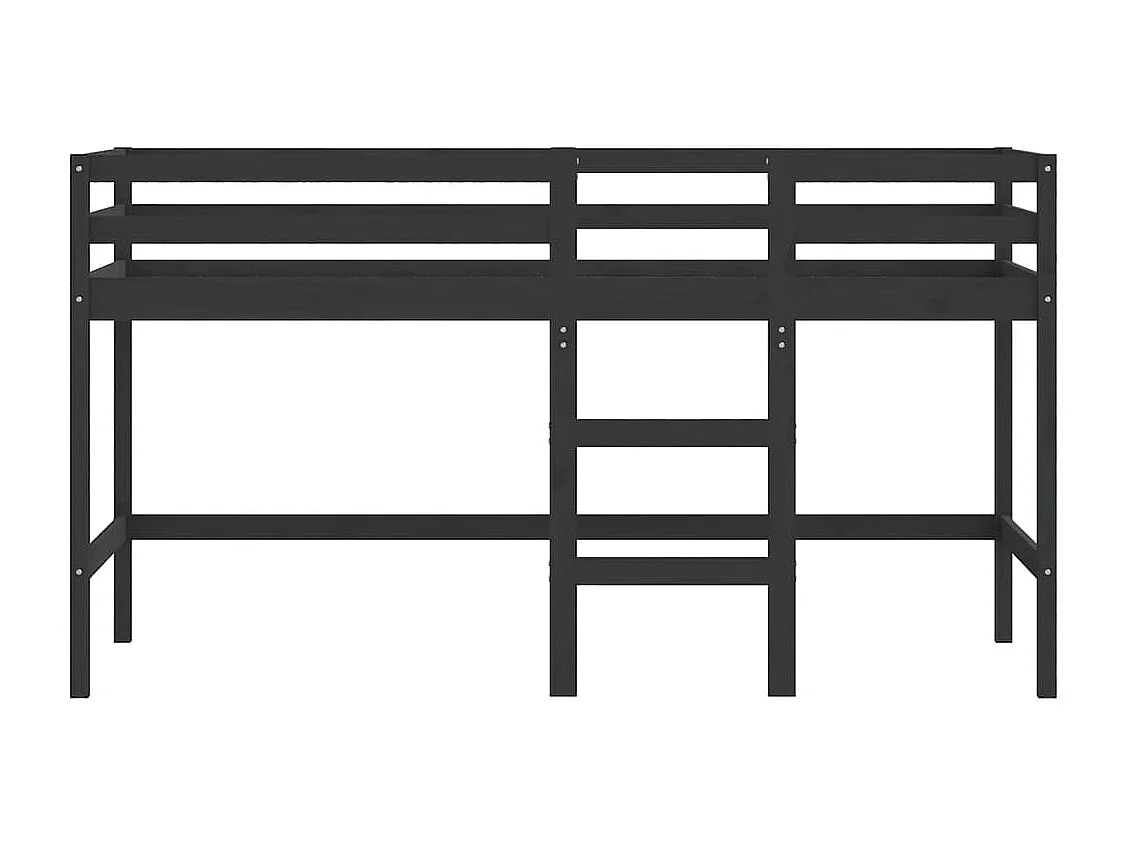 Lit mezzanine enfants échelle 80x200 cm bois pin massif