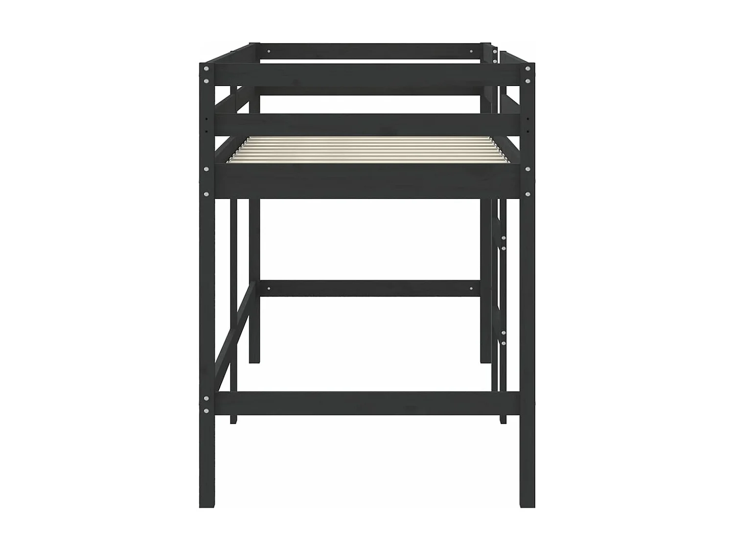 Lit mezzanine enfants échelle 80x200 cm bois pin massif