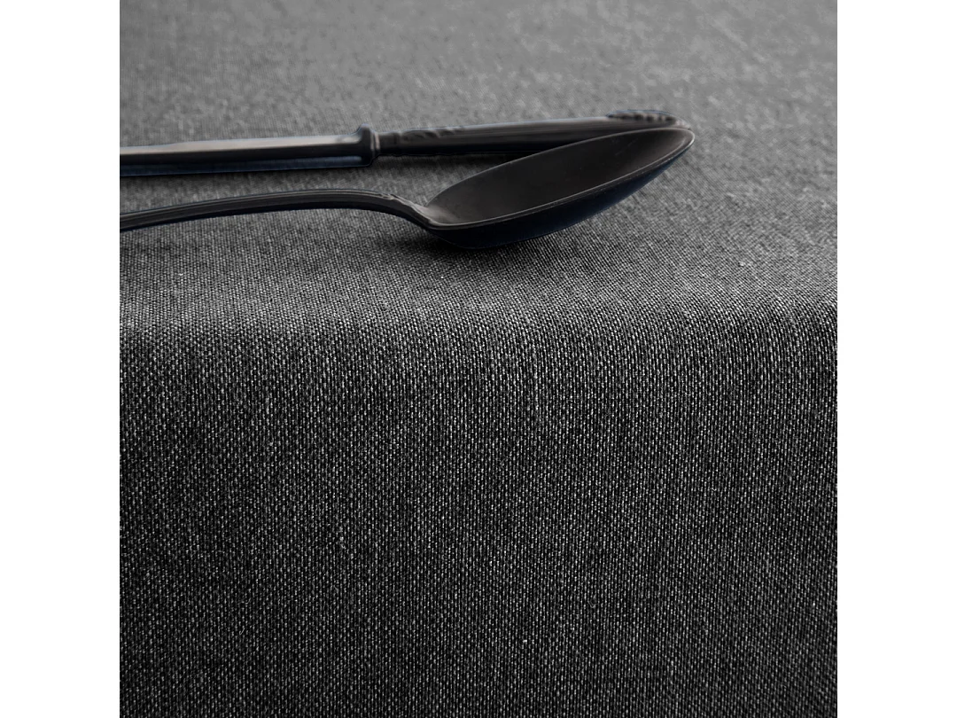 Mantel Antimanchas Resinado Liso Algodón Combinado Elba Gris Oscuro 140x200 cm