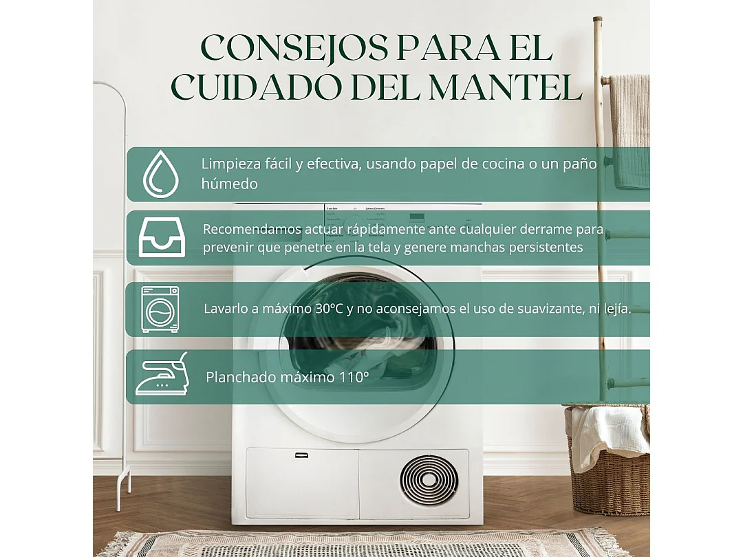 Mantel Antimanchas Resinado Liso Algodón Combinado Elba Gris Oscuro 140x200 cm