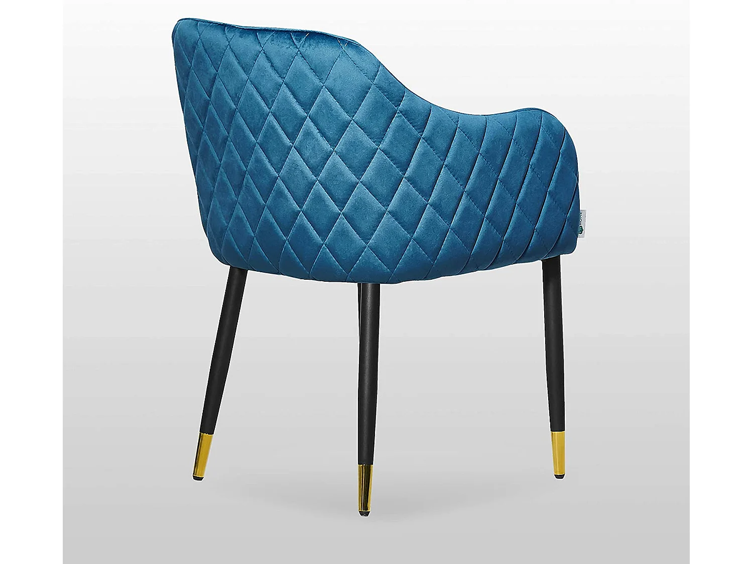VERONA - Fauteuil en Velours - Style Vintage - Bleu