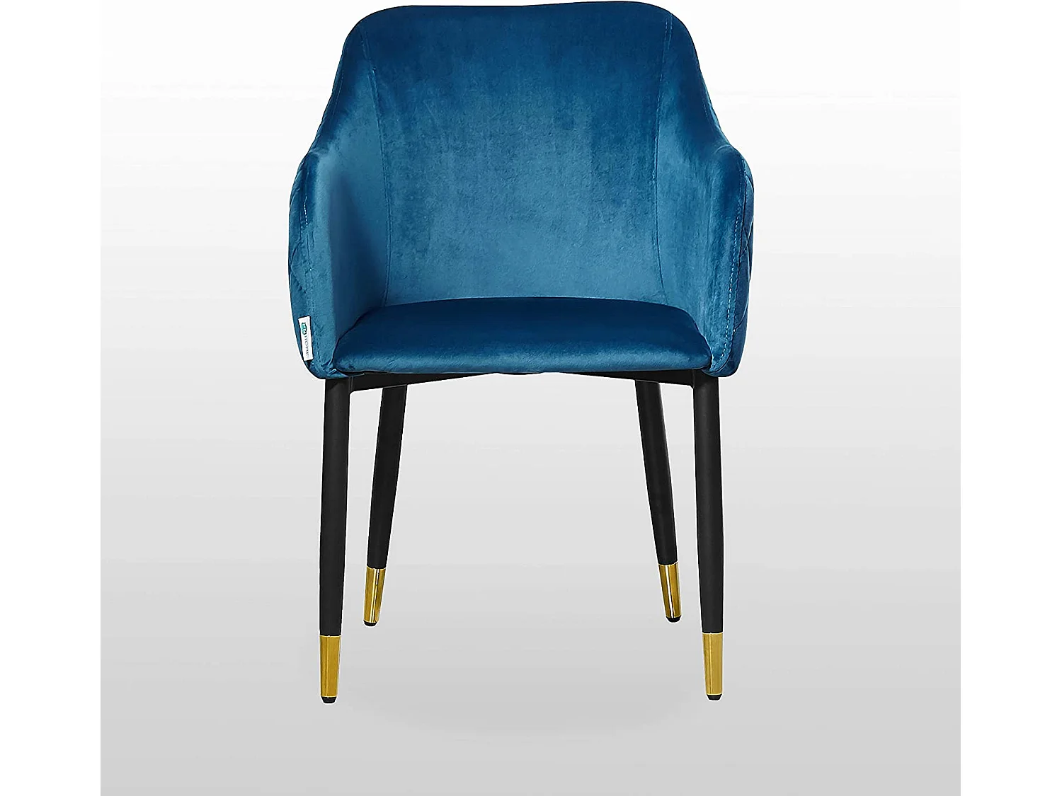 VERONA - Fauteuil en Velours - Style Vintage - Bleu