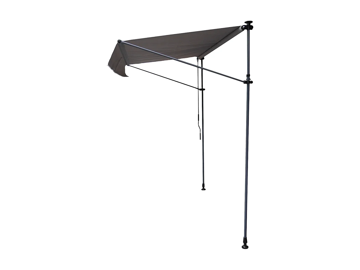 CHENE balkonluifel 3 × 1.2m - Grijs doek en grijs frame