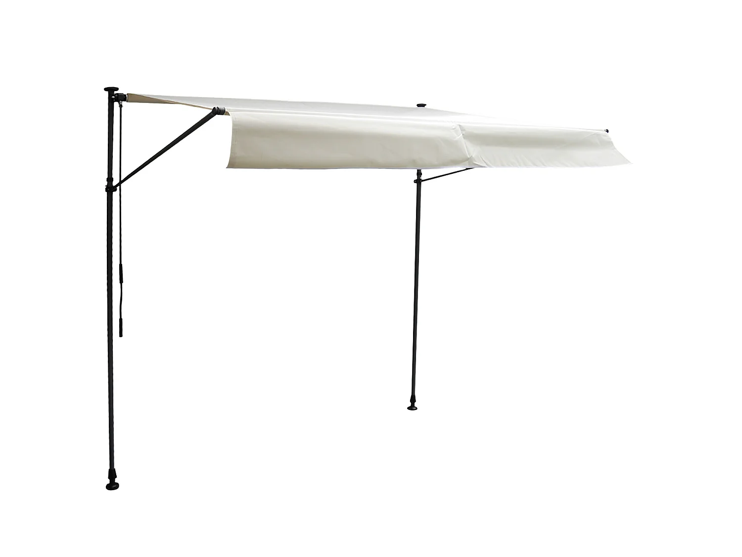 CHENE balkonluifel 3 × 1.2m - Beige doek en grijze structuur