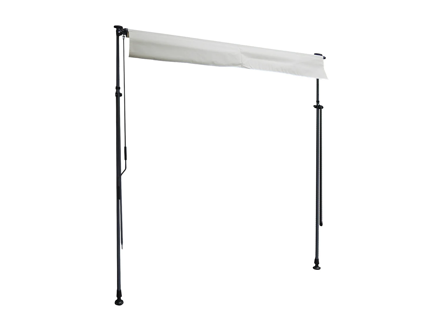 CHENE balkonluifel 3 × 1.2m - Beige doek en grijze structuur