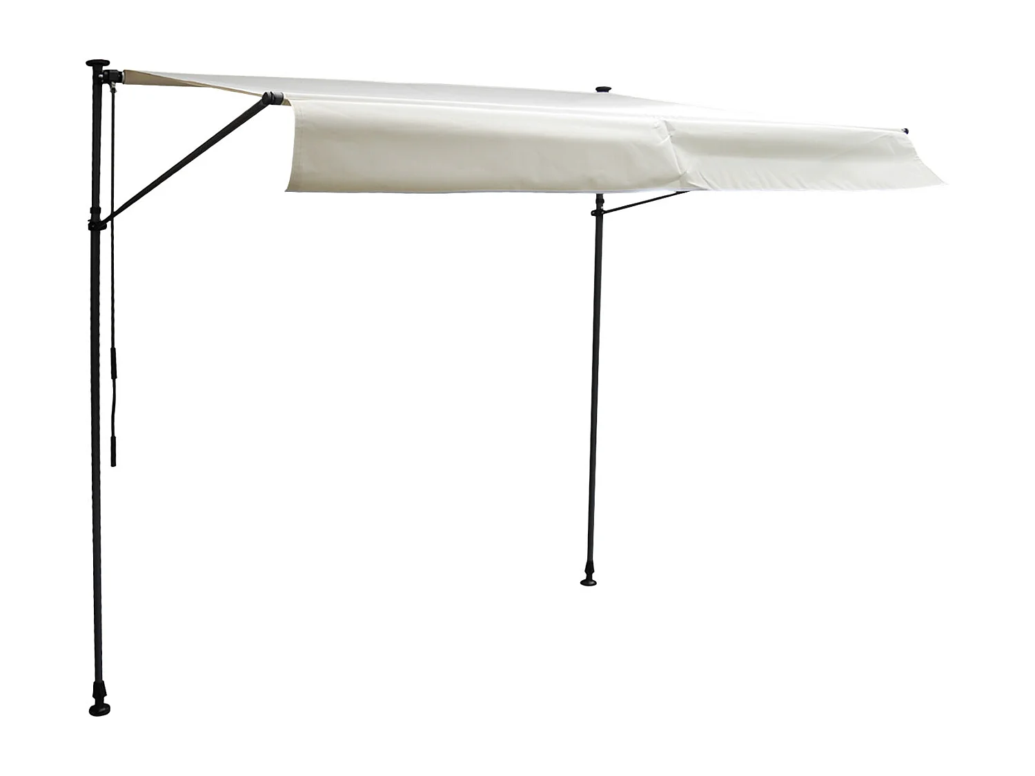 CHENE balkonluifel 3 × 1.2m - Beige doek en grijze structuur