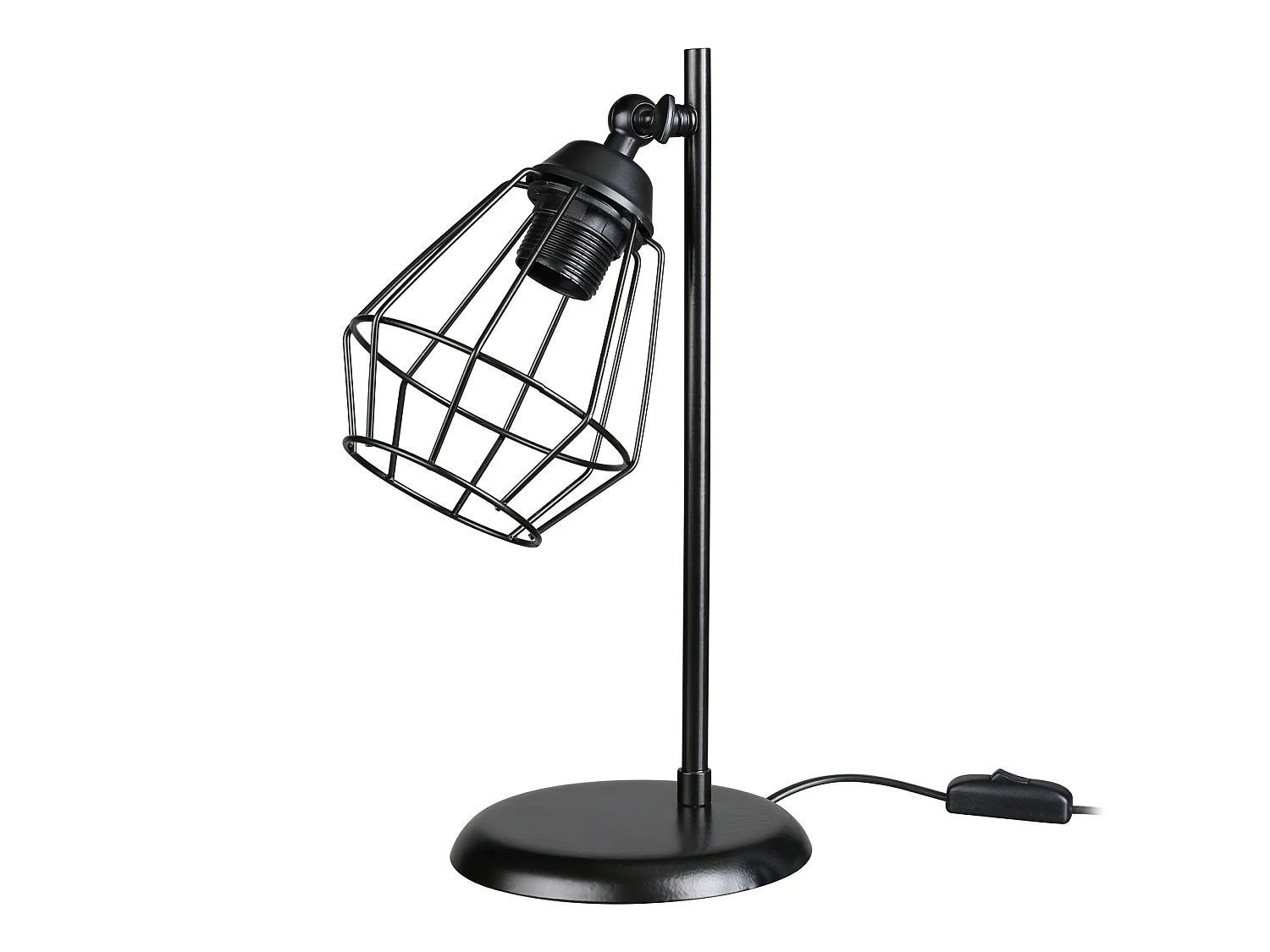 Lampe de bureau Gosport en métal 37 cm E27 noir [lux.pro]