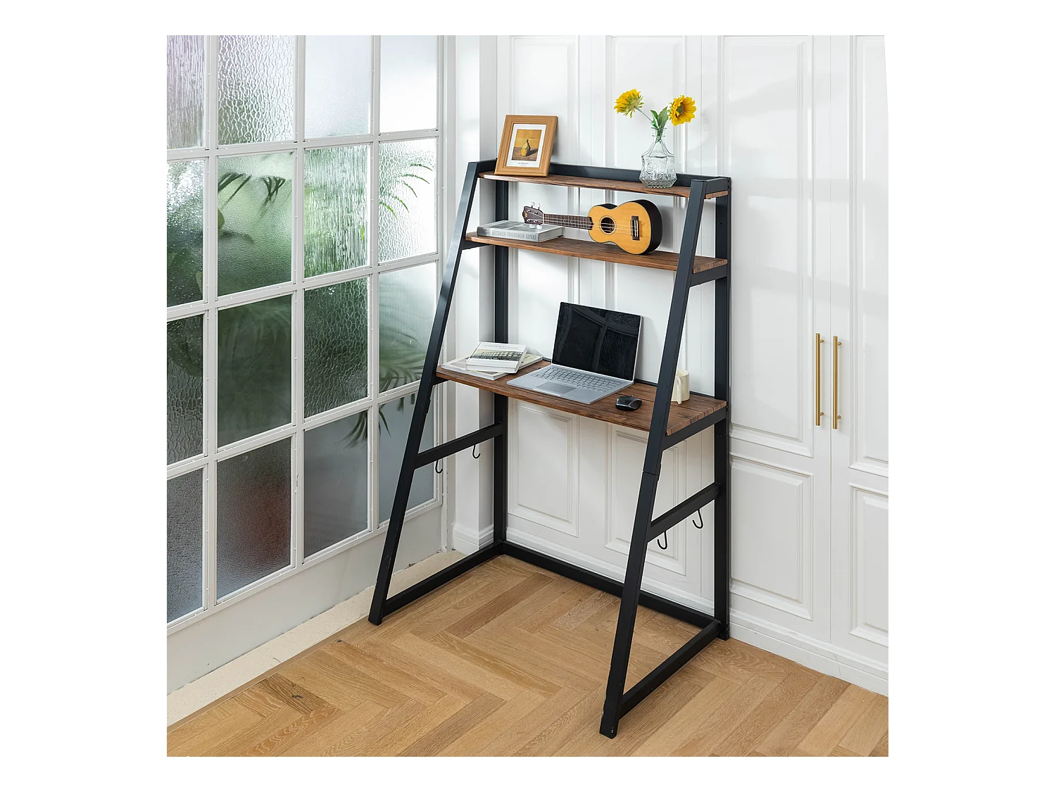 Bureau étagères à deux niveaux, Blume
