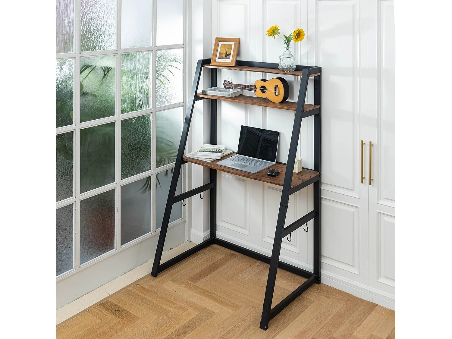 Bureau étagères à deux niveaux, Blume