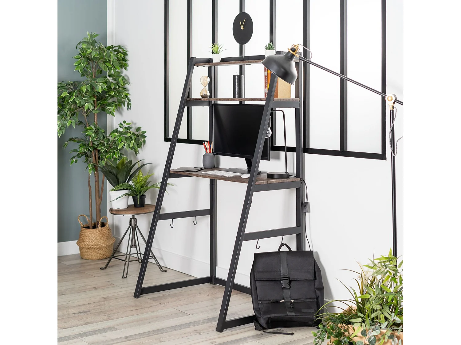 Bureau étagères à deux niveaux, Blume