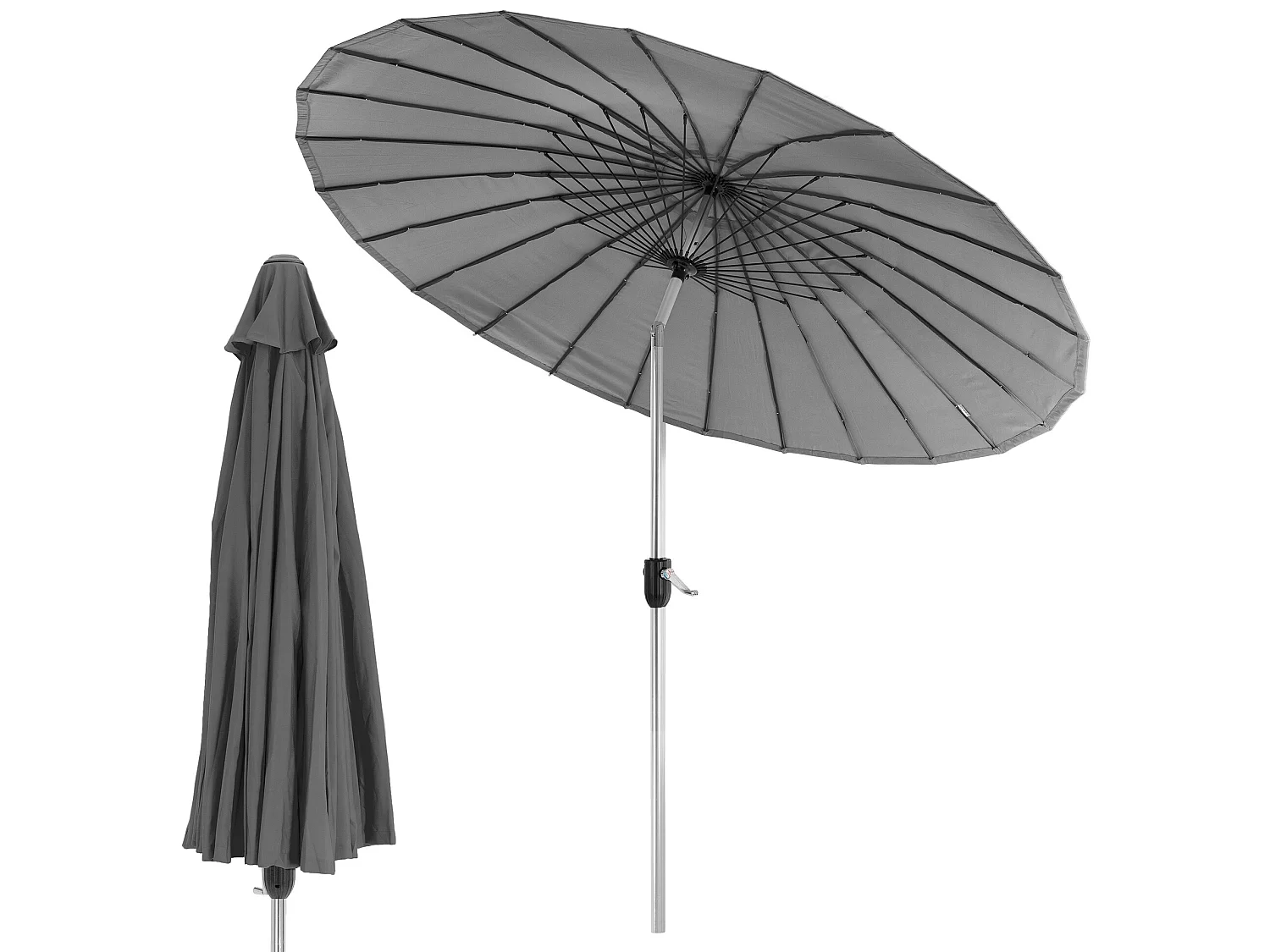 Parasol Shanghai de jardin anthracite protection solaire UV30 ML-DESIGN