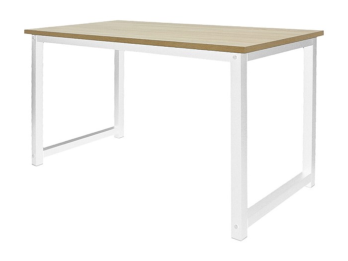 Bureau informatique 120x60 cm table de d'ordinateur en MDF métal chêne ...