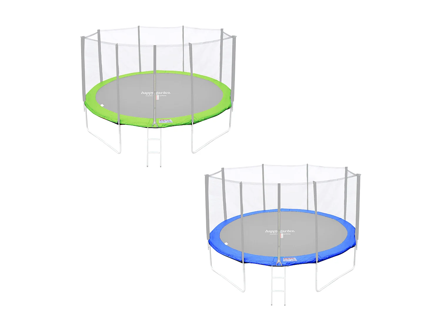 Matelas de protection réversible pour trampoline Ø430cm MELBOURNE - vert/bleu - HAPPY GARDEN