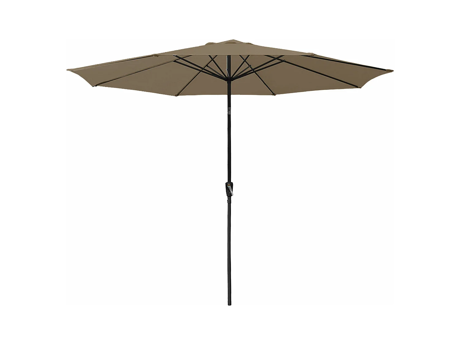 HAPUNA rechte ronde parasol 3,30m diameter taupe