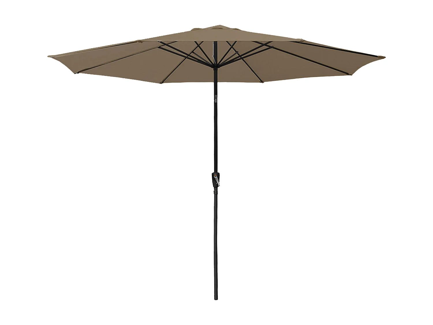 HAPUNA rechte ronde parasol 3,30m diameter taupe