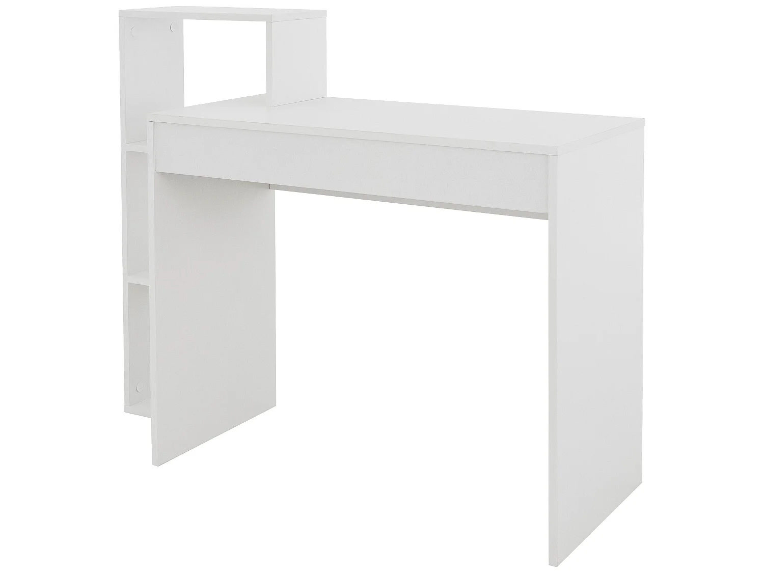Bureau avec étagère bureau d'ordinateur blanc ML-DESIGN