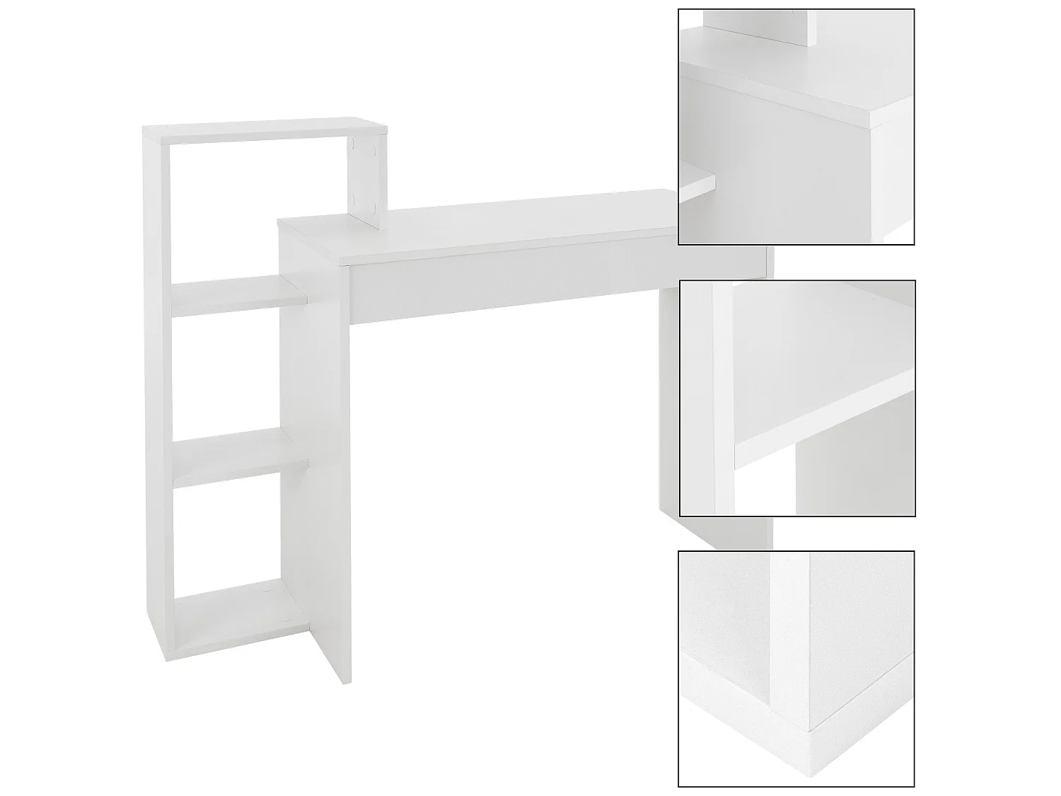 Scrivania con ripiano bianco scrivania per computer sistema moderno ML-DESIGN