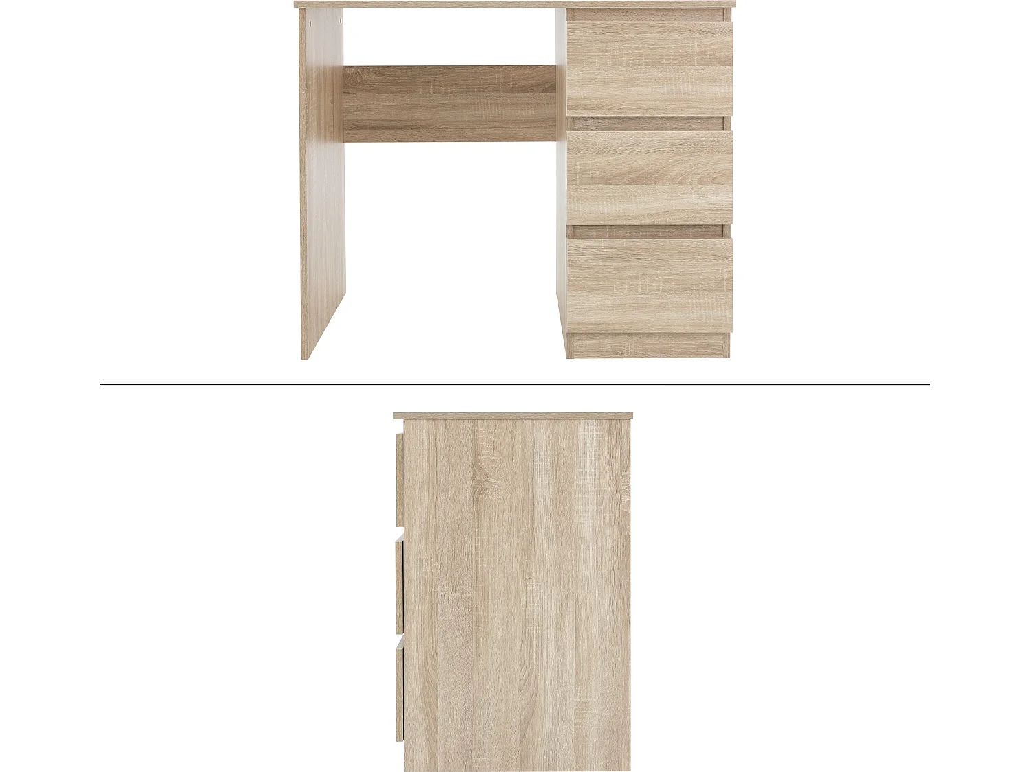 Mesa de ordenador con 3 cajones MDF ML-DESIGN