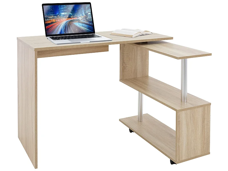 Scrivania angolare Sonoma tavolo da lavoro girevole a 90° ML-DESIGN