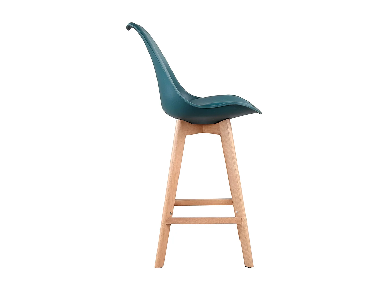 Lot de 2 tabourets scandinaves SVEN bleus avec coussin - HAPPY GARDEN