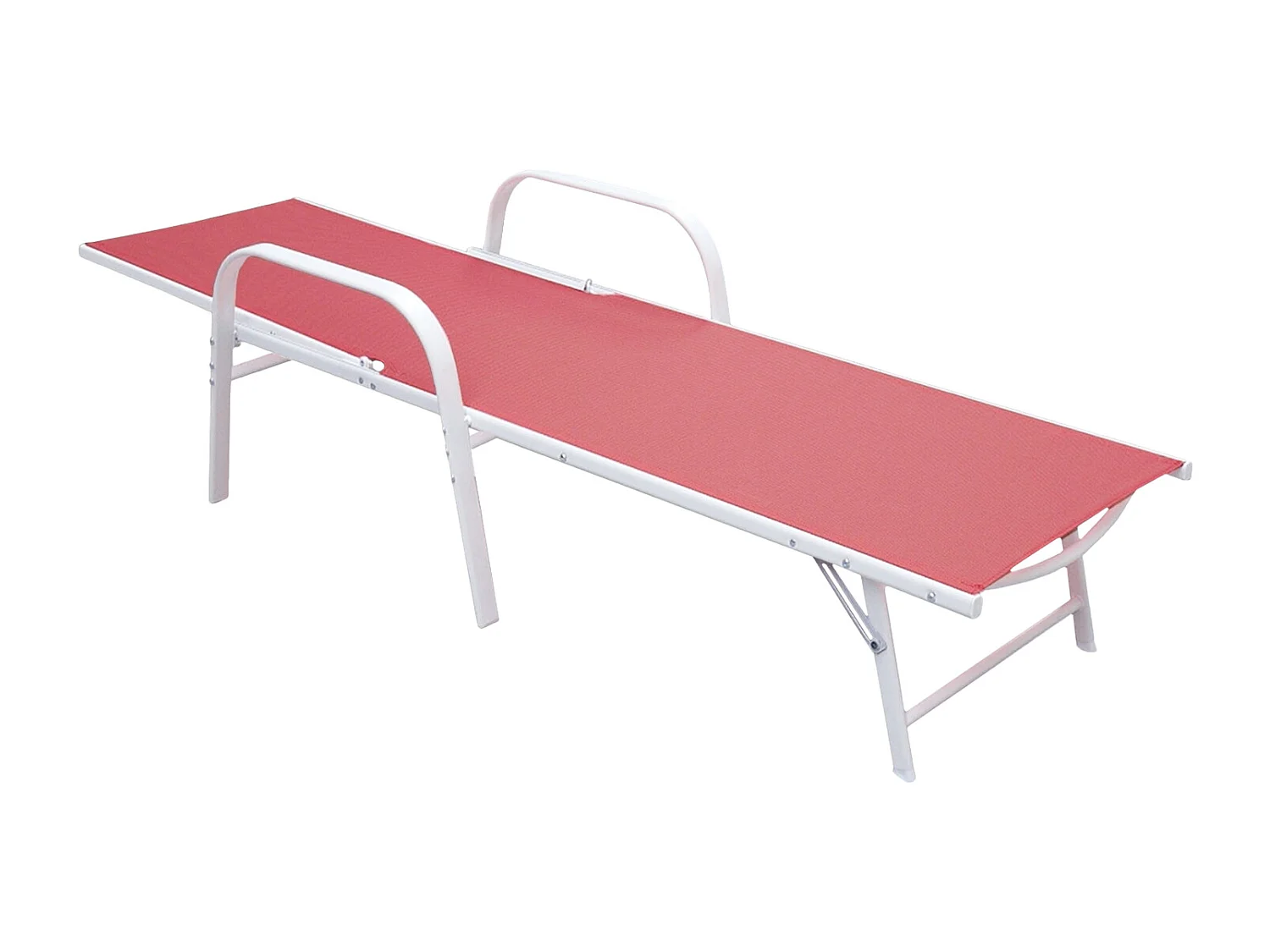 Set van 2 SARDINIA roze textilene ligbedden - witte structuur