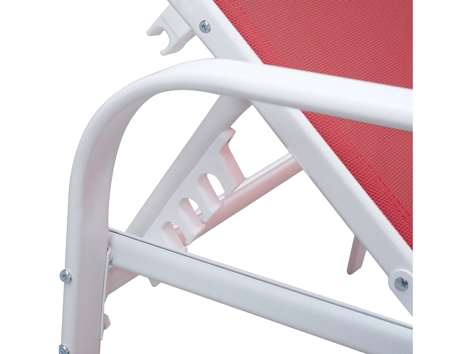 Set van 2 SARDINIA roze textilene ligbedden - witte structuur