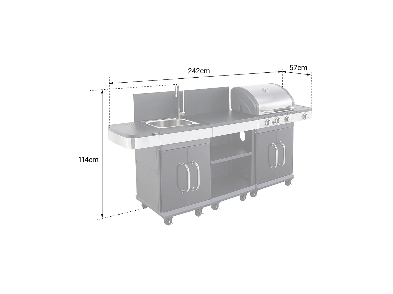 Modulaire buitenkeuken FIDGI 3