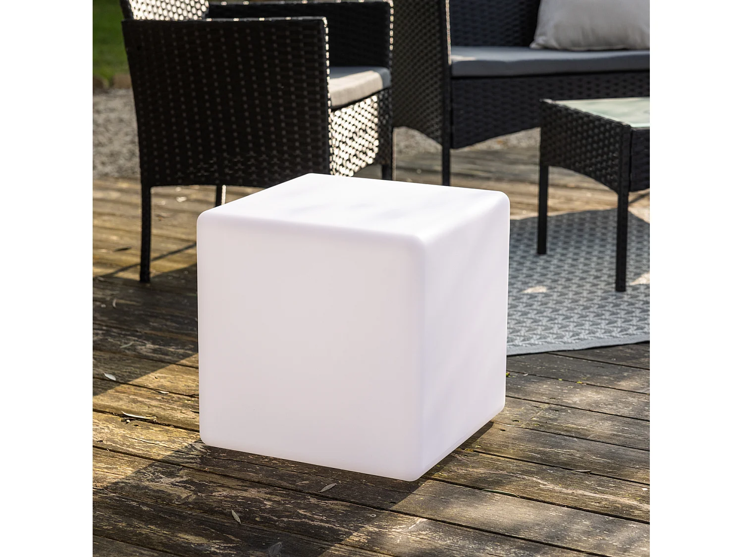 Cubo de luz LED 40cm multicolor NAOS - HAPPY GARDEN