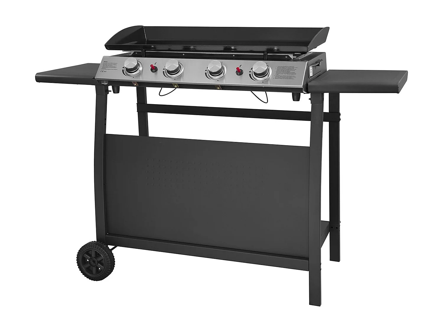 Griglia a gas VALENCIA - 4 bruciatori 10kW + carrello - HAPPY GARDEN