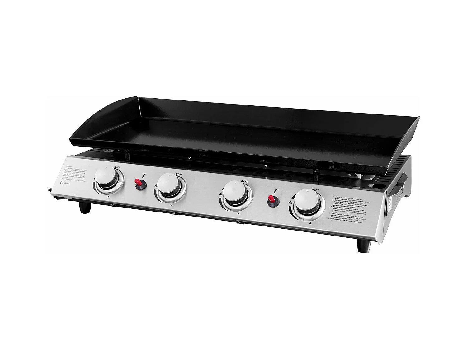 Plancha au gaz VALENCIA - 4 brûleurs 10kW - HAPPY GARDEN