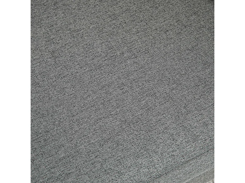 Canapé 2 places design scandinave dim. 141L x 65l x 78H cm pieds bois massif tissu lin gris clair chiné