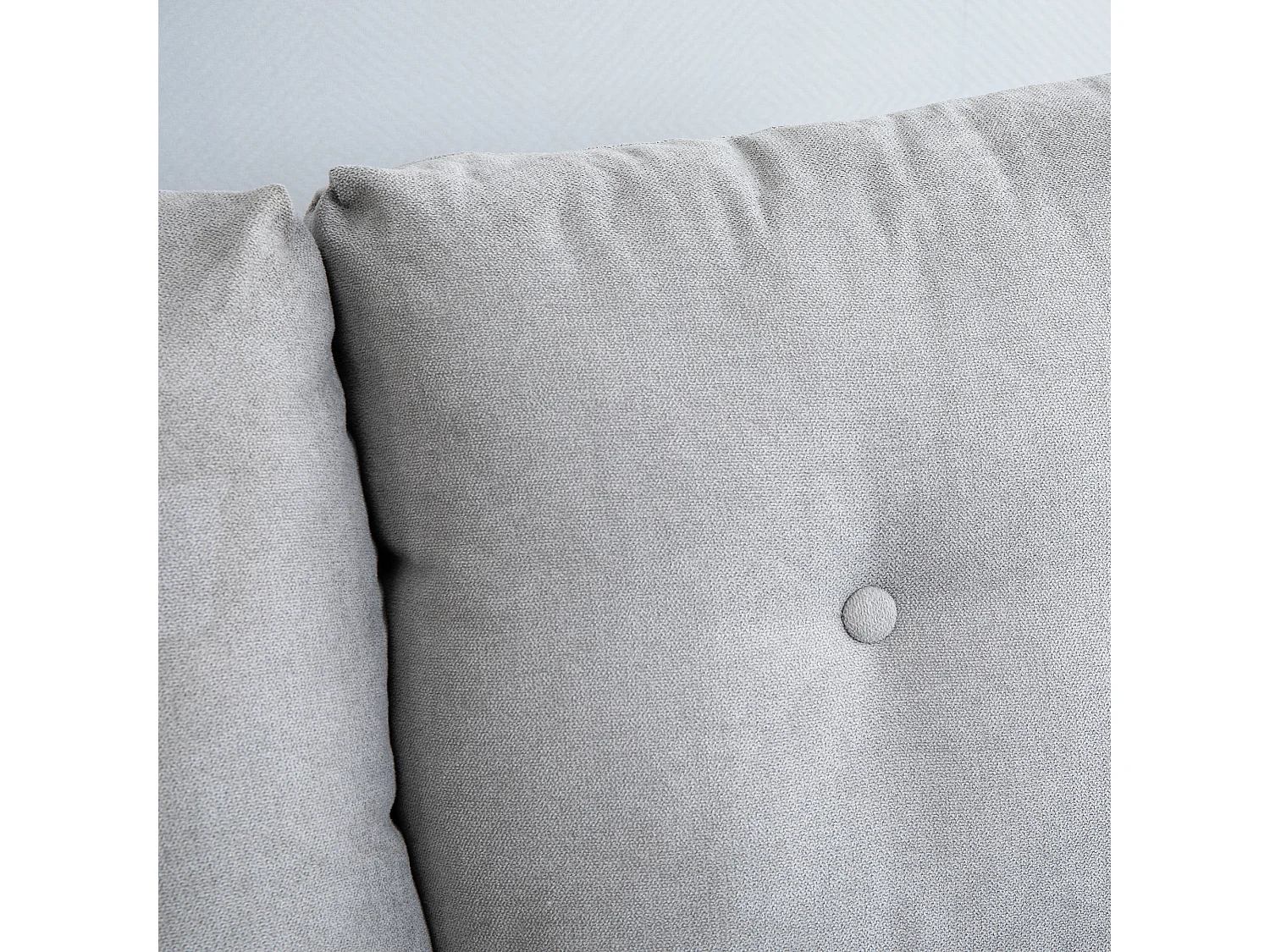 Canapé 2 places design scandinave dim. 145L x 76l x 88H cm pieds bois massif tissu gris clair