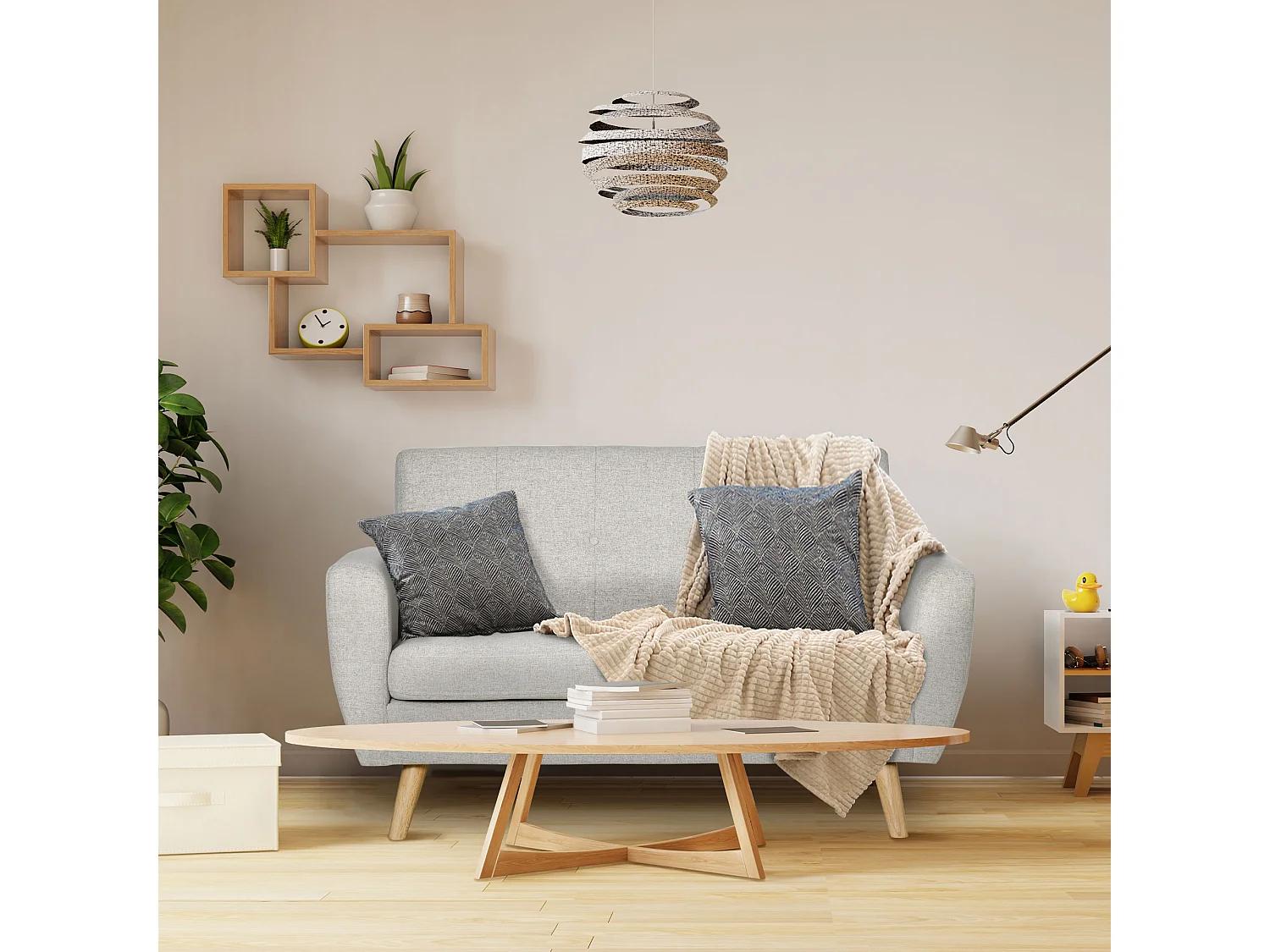 Canapé 2 places banquette design scandinave dossier capitonné dim. 149L x 76,5l x 86H cm gris