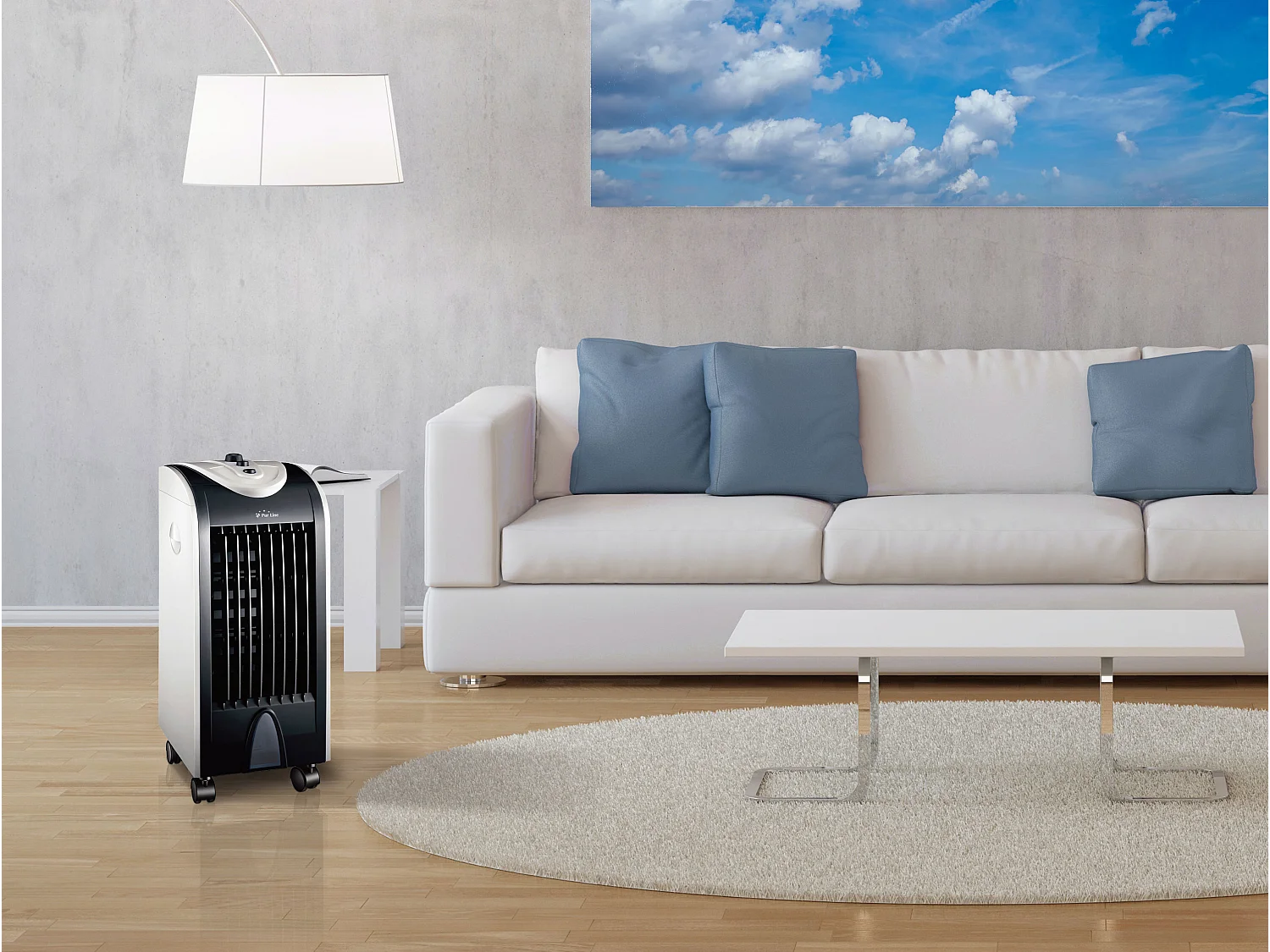 Rafraichisseur d'air par évaporation à débit élevé avec fonction COOL