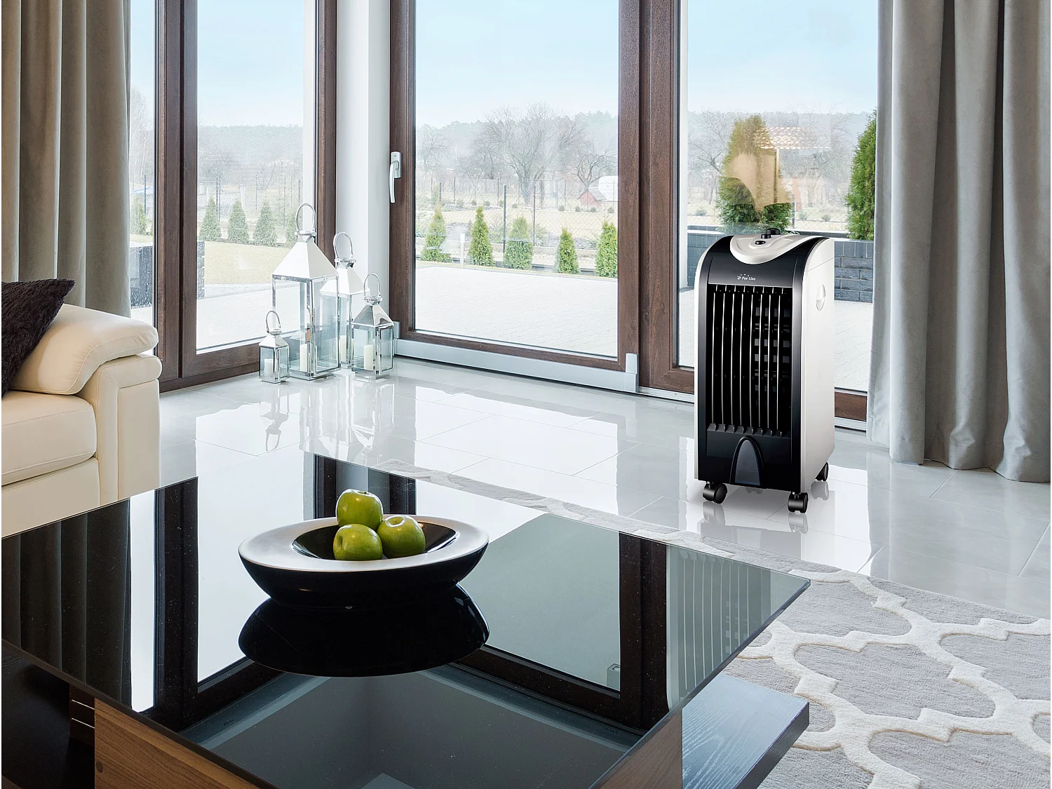 Rafraichisseur d'air par évaporation à débit élevé avec fonction COOL