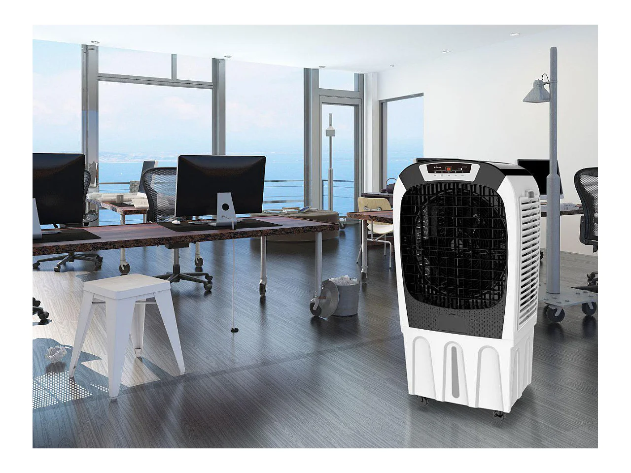 Climatizador elétrico evaporativo para grandes superfícies