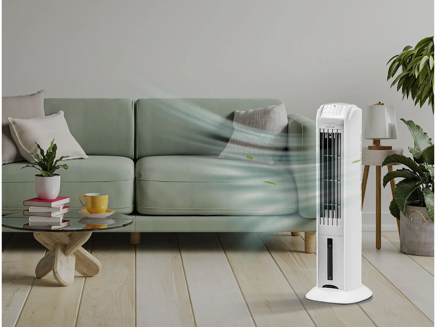 Rafraichisseur d'air par évaporation 70W avec ioniseur et 3 vitesses