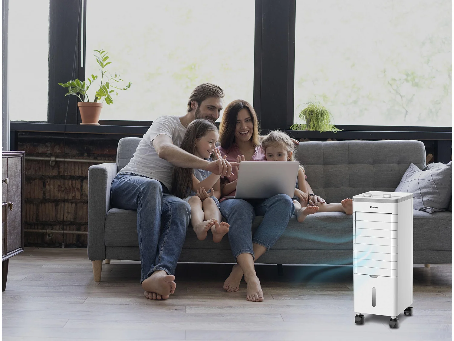 Climatizador Evaporativo compacto com persianas rebatíveis