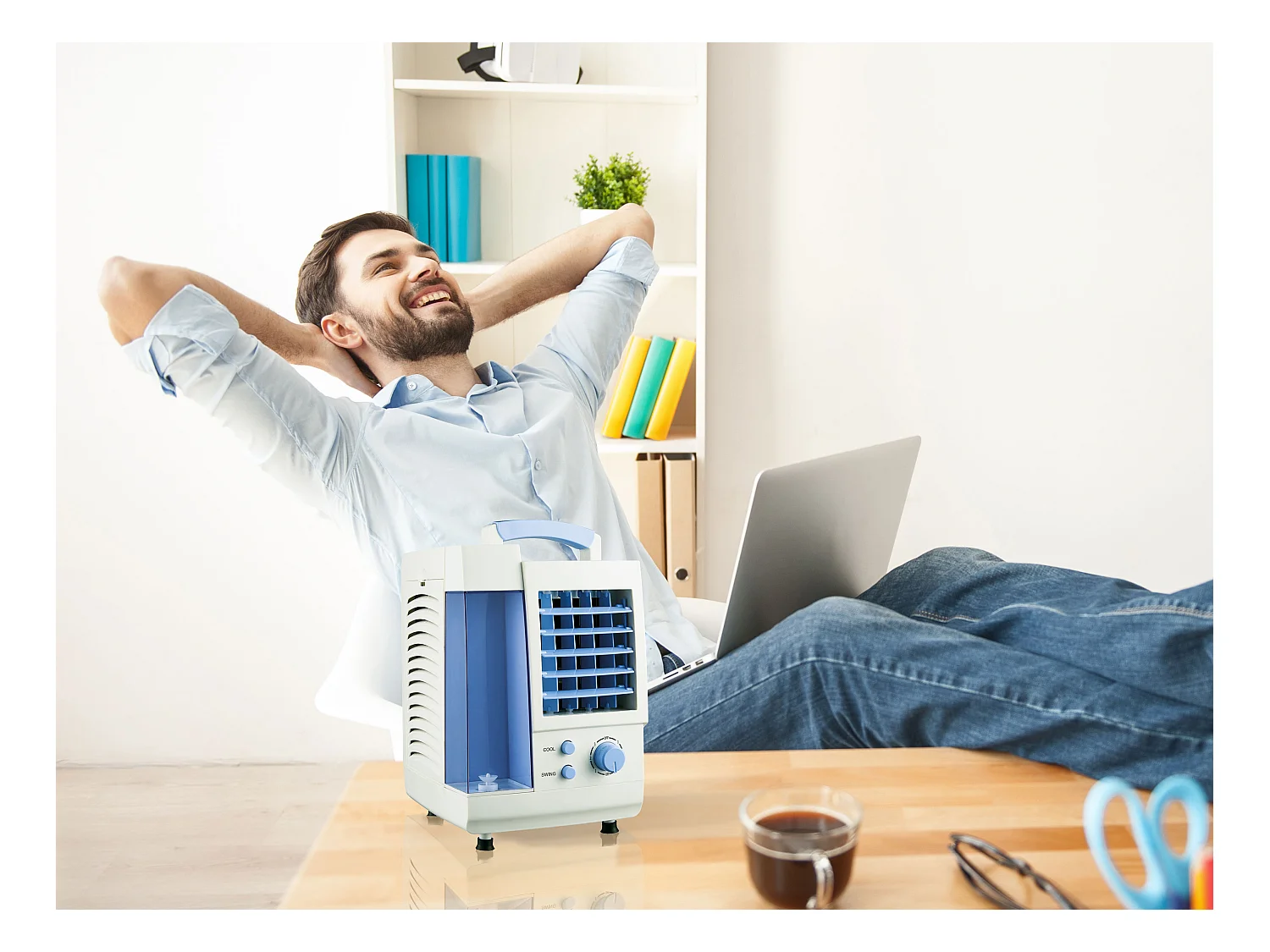 Rafraichisseur d'air par évaporation à débit élevé 3 vitesses