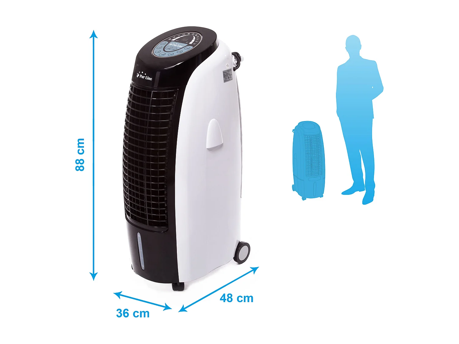 Draagbare verdampingsairconditioner met 6 snelheden en timer