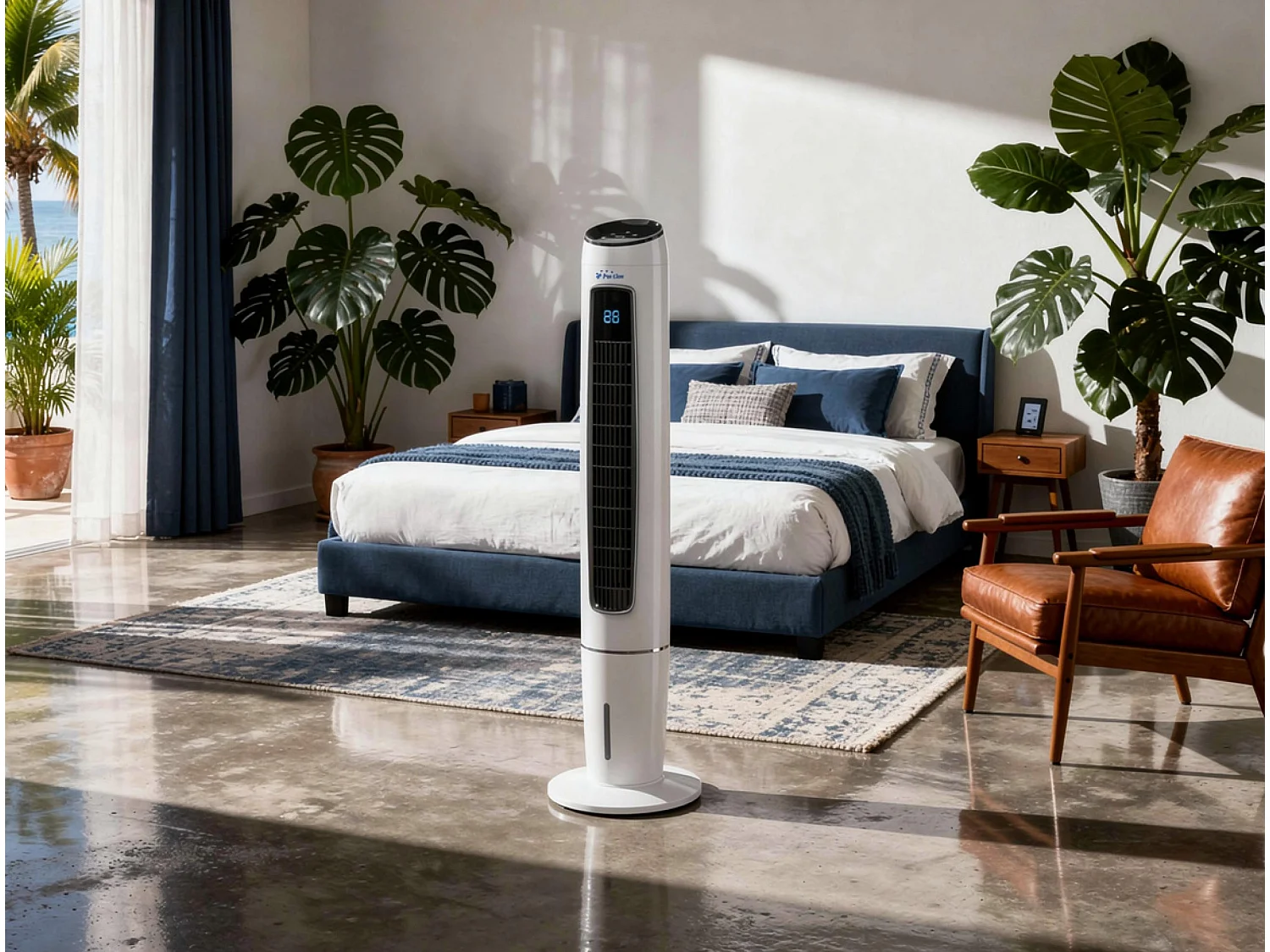 Rafraichisseur d'air par évaporation électronique à débit élevé