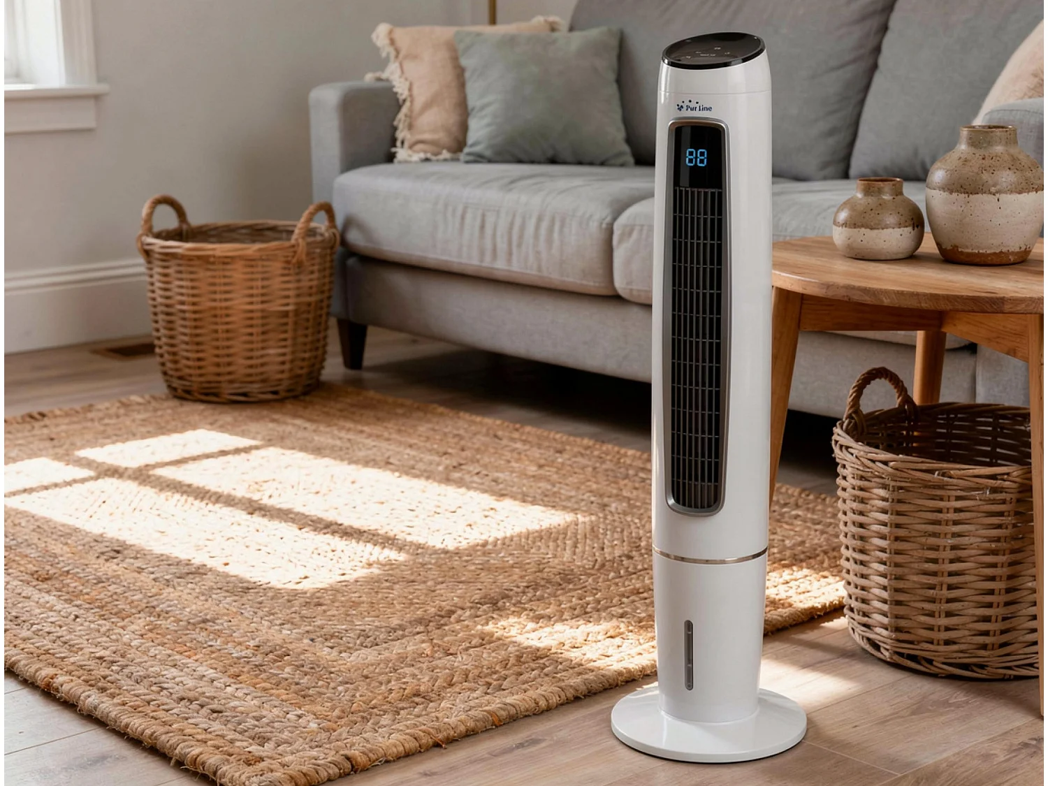 Rafraichisseur d'air par évaporation électronique à débit élevé