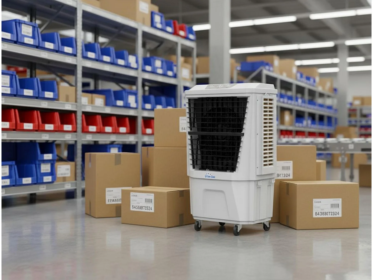 Hoog-debiet verdampingskoeler met timer en 3 snelheden