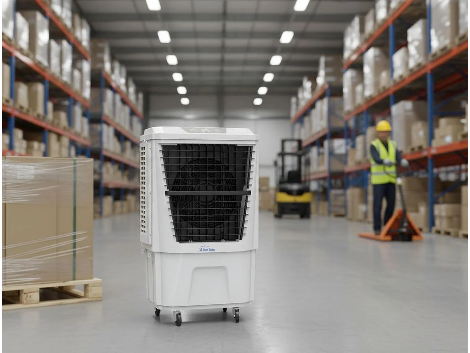 Hoog-debiet verdampingskoeler met timer en 3 snelheden