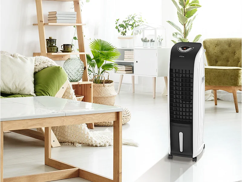 Climatizador evaporativo de bajo consumo con temporizador