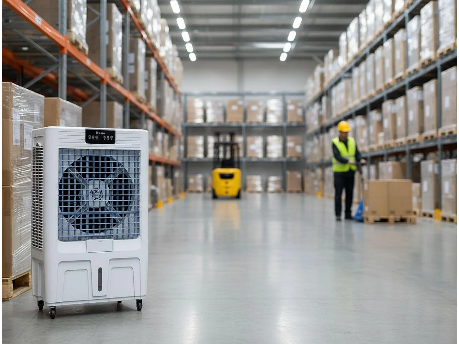 Refroidisseur évaporatif à haut débit avec panneau en cellulose