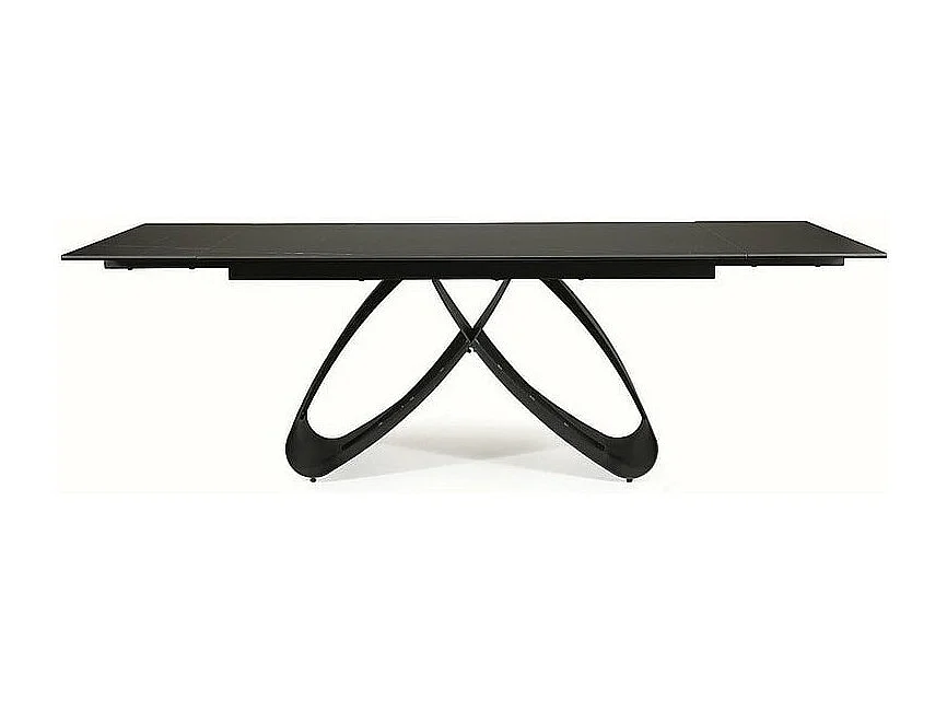 Tavolo allungabile in ceramica di design Amalia, effetto marmo nero