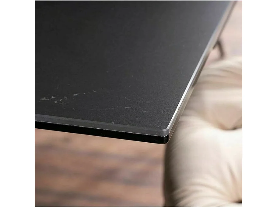 Tavolo allungabile in ceramica di design Amalia, effetto marmo nero